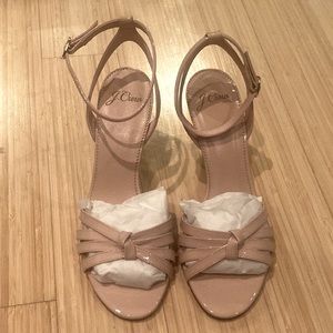 J. Crew Patent Leather Knotted Strappy Heels Size 7.5